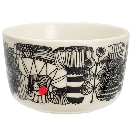 Marimekko Siirtolapuutarha skål, 2,5 dl., hvid/sort | KitchenOne