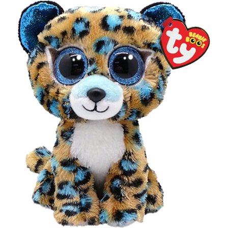 Ty Boo Animals Beanie Boo's - Plyschlejon Cobalt 15cm - TY36691, TY36691, Beige, Blå, Vit, Liten