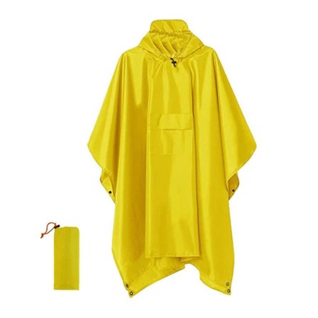 Regnkappe 3 i 1 Regnponcho Vandtæt Poncho Voksen, Genanvendelig Regnponcho Voksen Vandtæt Poncho