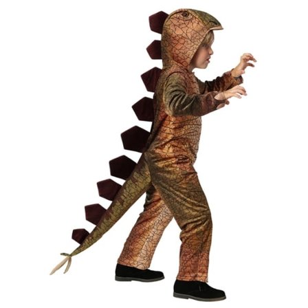 Piggete Stegosaurus-kostyme for barn Dinosaur Onesie M Kirsebær