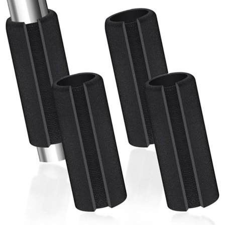4 stk. Universal Håndtagsgreb NBR Gummi Skum Komfortgreb Buffer Rør Cover Sort Bløde Håndtagsgreb