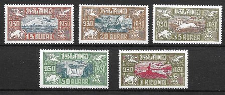 Island 1930 - AFA 142-146 - Postfrisk