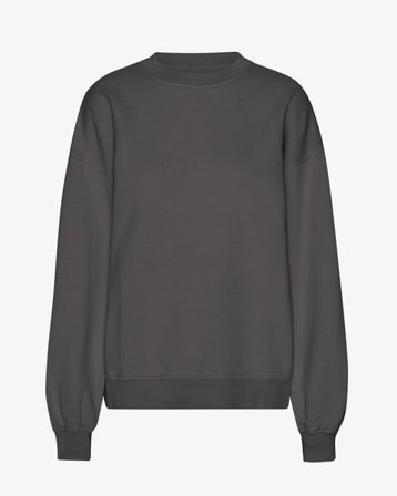 Organic Oversized Crew - Lava Grey - Female - M