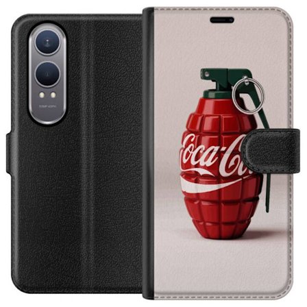 Kompatibel Tegnebogsetui til OnePlus OnePlus Nord CE4 Lite Kunstnerisk illustration af Coca Cola granatæble i rødt og grønt, pop art inspireret mot