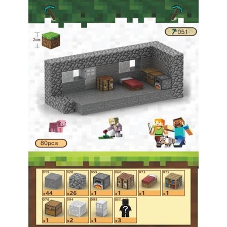 My Magnetic World Magnetisk Byggeklosslekesett --- Steinhus