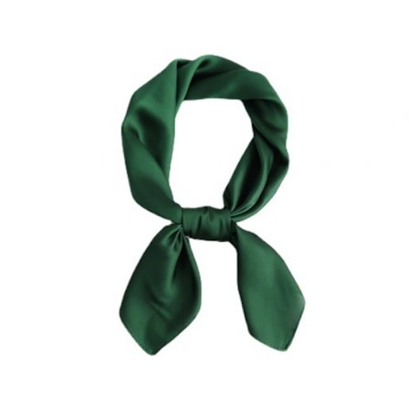 Kvinners Fashion Soft Large Satin Square Chiffon Polyester Scarf Set Head Neck Multiuse Solid Colors Available-Green