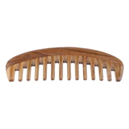 Naturlig Grön Sandelträ Bredtandad Hårkam Antistatisk