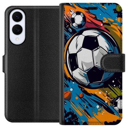 Plånboksfodral till Samsung Galaxy S25 Edge med Fotbollar