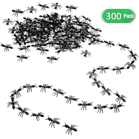 300 stycken falska myror prank plast svart myra buggar skämt leksaker Realistiska insekter för fest gynnar deco