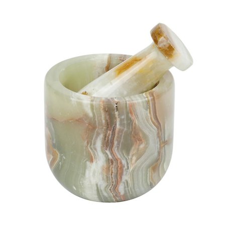 Naturlig Jade Morter & Pestle Sett Hvitløkspresse Knuser Moser Kvernbolle