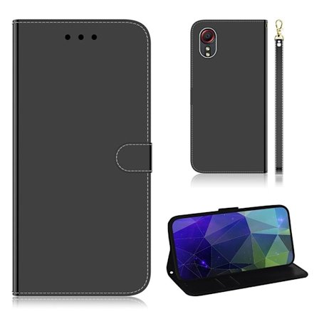 Mirror Samsung Galaxy Xcover 5 flip case - Musta