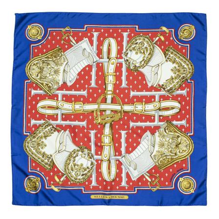 Hermès Vintage, Pre-owned Scarf Blauw, Dames, Maat:ONE Size