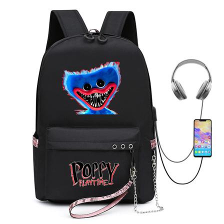 Huggy Wuggy Usb -ryggsäck Med Stor Kapacitet Svart