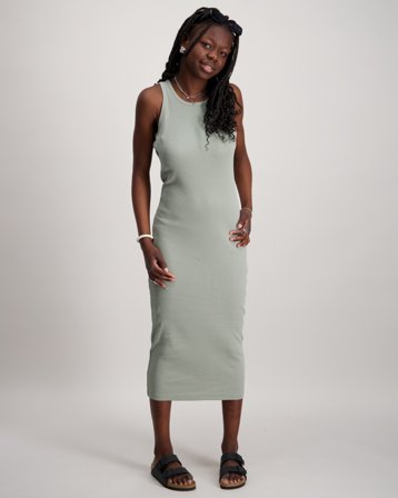 LMTD NLFHINAJA SL LONG SOLID TANK DRESS Grön Klänningar Tjej - Kids Brand Store