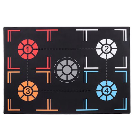 Basketball Footwork Træningsmåtte Skridsikker Drible Lydløs Sports Hjælp 76x106.7x0.2cm