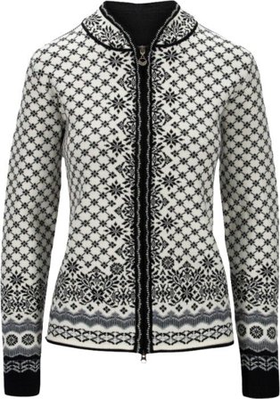 Dale of Norway W's Solfrid Jacket Off White/Black/Schiefer Grau