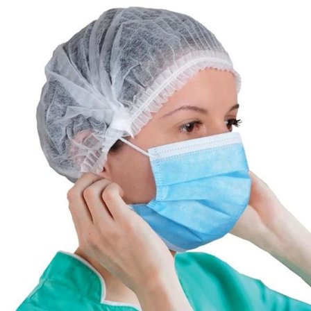 100-Pak - Hårnett / Hårbeskyttelse - Beskyttelse til Hår – Hvit