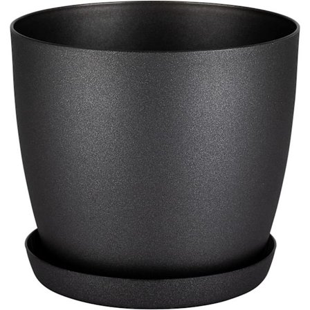 Hjemmehagepynt Hvite Plantekrukker Plantekrukke med Plantefat – Blomsterpotter Utendørs med Matt Overflate og Plantebrett – Plantekrukker med Fat