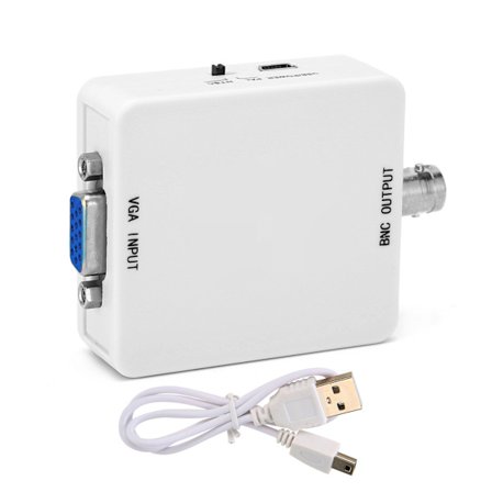 VGA til BNC Konverter HD Video Adapter for Videokonferanser Hjemmekino TV Datamaskin