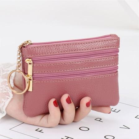 Mini Kolikkokukkaro Lompakko Rahalaukku TUMMAN PINKKI Dark pink