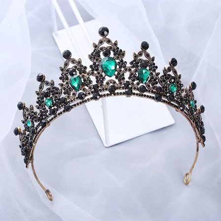 Rhinestone Hair Hoop Hair Crown GRÖN GRÖN