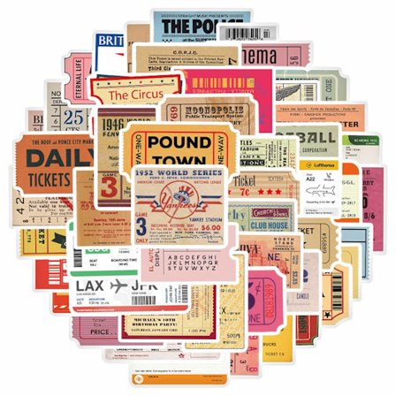 Pakke med Klistermærker - Billetter