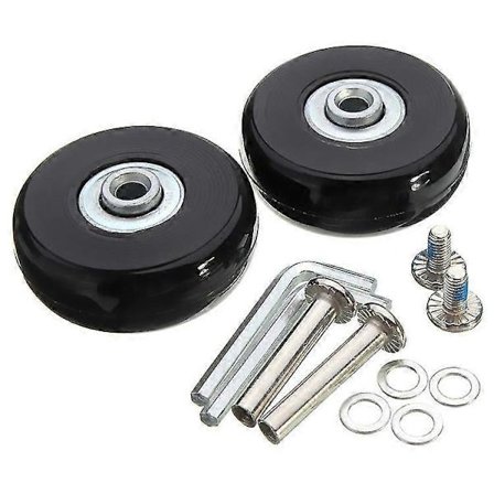 Reiseveske Hjul, Bagasje Reiseveske Reparasjon Hjul Tung Last 50mm Stille Gummi Universal Svingbar Reservedel Transporthjul Erstatter 2 stk Hjul For 
