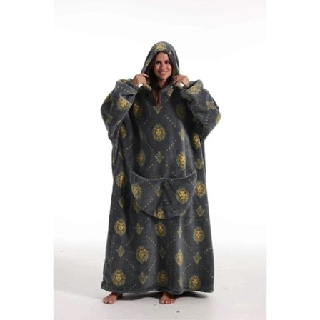 Alpaca Oversized Hoodie Bärbar Filt Tröja för Kvinnor, Söt Sherpa Pullover Hoodie Filt SYR14