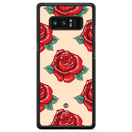 Bjornberry Skal Samsung Galaxy Note 8 - Rosor Mönster