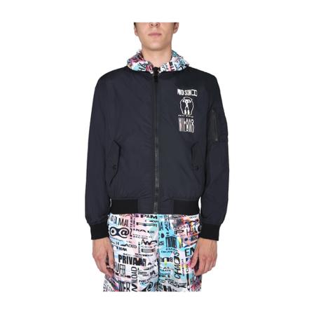 Moschino - Bomberjackor - Svart - Herr - Storlek: S, Herr, Storlek: S