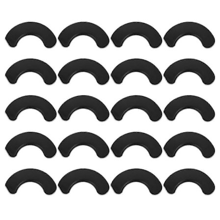 DB 20 stk. Brugbare Håndvægtholdere Håndvægt Stødsikre Puder Fitnessværktøj (Sort) Sort 7X3.8X0.4CM