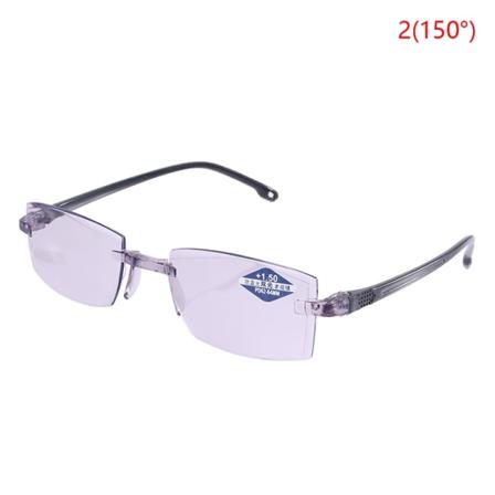 båglösa läsglasögon Anti Blue Light Bifocal Långt Nära - Perfet 2(150°)