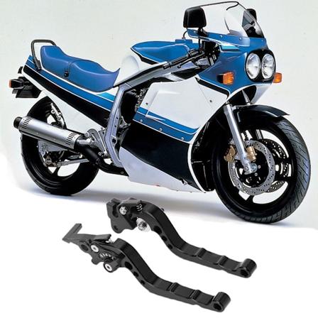 2 stk Motorsykkel Brems- og Clutchspaker Styrebremseanordning Justerbar Aluminium Legering Svart