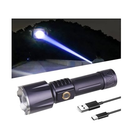 90000 Lumen Uppladdningsbar LED Ficklampa 1500 Meter 5 Lägen