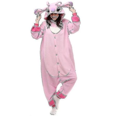 Stitch Pyjamas Anime Cartoon Nattkläder Outfit Jumpsuit Z-Perfet Pink XL