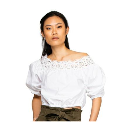 P.a.r.o.s.h., Cotton Blouse Wit, Dames, Maat:M