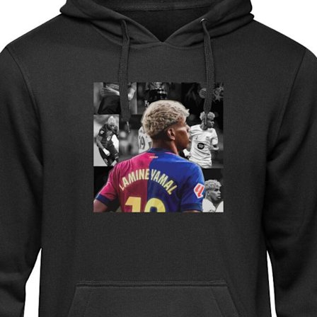 Barnehettegenser Yamal FC Barcelona fotboll stjärnskott 2025