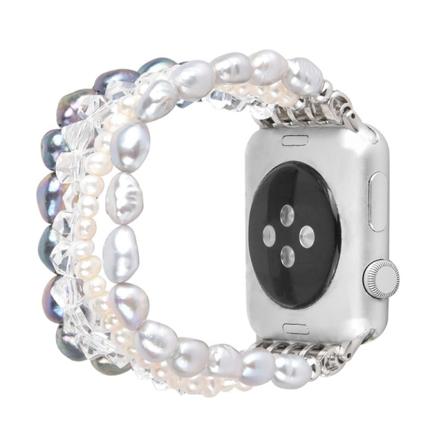 Pärlarmband för Apple Watch Band 42/44/45mm Serie 8 7 SE 6/5/4 Fashion Söt Handgjord Pärla Stretchig Klockarmband