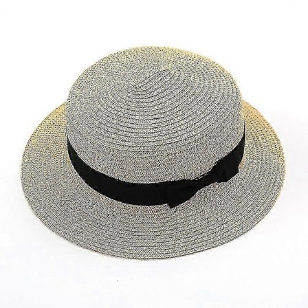 Stråhatt för damer, solskydd med bred brätte för stranden