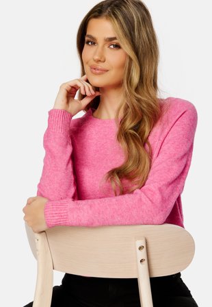 ONLY - Lesly Kings L/S Pullover - Carmine Rose Detail: - Kläder - - Bubbleroom