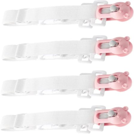 4 stk Dynetrekk Holdere Klemmer Dynetrekk Holdere Barneseng Beskyttelse Justerbare Grips Laken Holdere Stropper Sengbånd Holdere Fester Klemmer