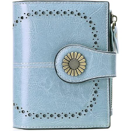 Lyseblå - Damepung Læder møntpung Dame kort pung