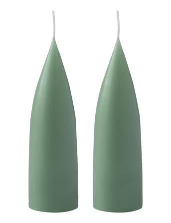 Hand Dipped C -Shaped Candles, 2 Pack Home Decoration Candles Block Candles Grön Kunstindustrien