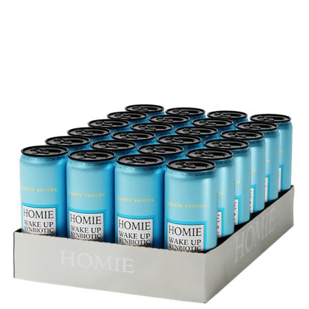 Homie life in balance 24 x Wake Up Synbiotic Funktionsdryck 330 ml