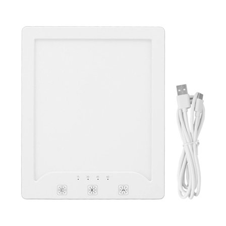 UV-fri LED Lysterapi Lampe 10000 Lux 3 Farvetemperaturer 10 Lysstyrkeniveauer USB-drevet Sollyssimulering