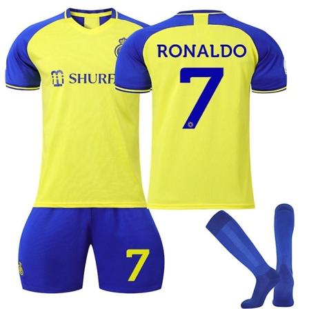 RONALDO 7 Fotball T-skjorte Jerseysett for barn Kids 22 (120-130CM)