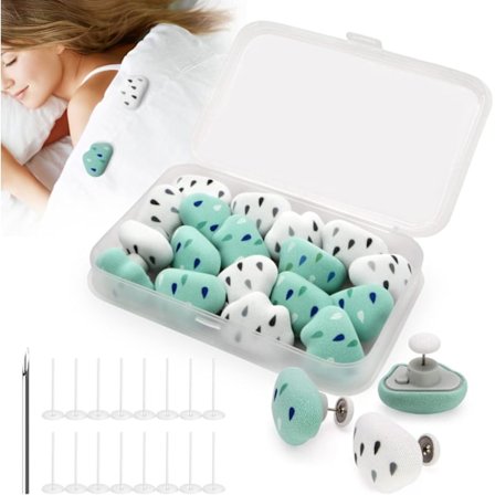 16-pack påslakansstift, återanvändbara täckesfästare, täckesklämmor med en-knappsfrigöring för täcke, kuddar, gardiner - grönt och vitt