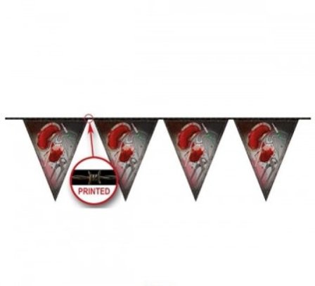 Blodig Halloween flaggbanderoll 100 cm - Partyninja.se