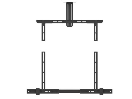 Multibrackets M Universal Soundbar Mount Medium monteringssett - for soundbar - svart