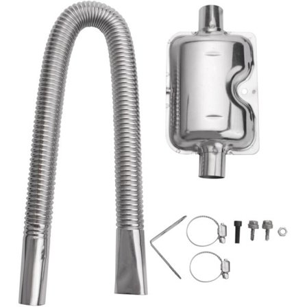 Bilparkering Varmeapparat Eksosrør 60cm + 24mm Lyddempersett